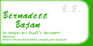 bernadett bajan business card